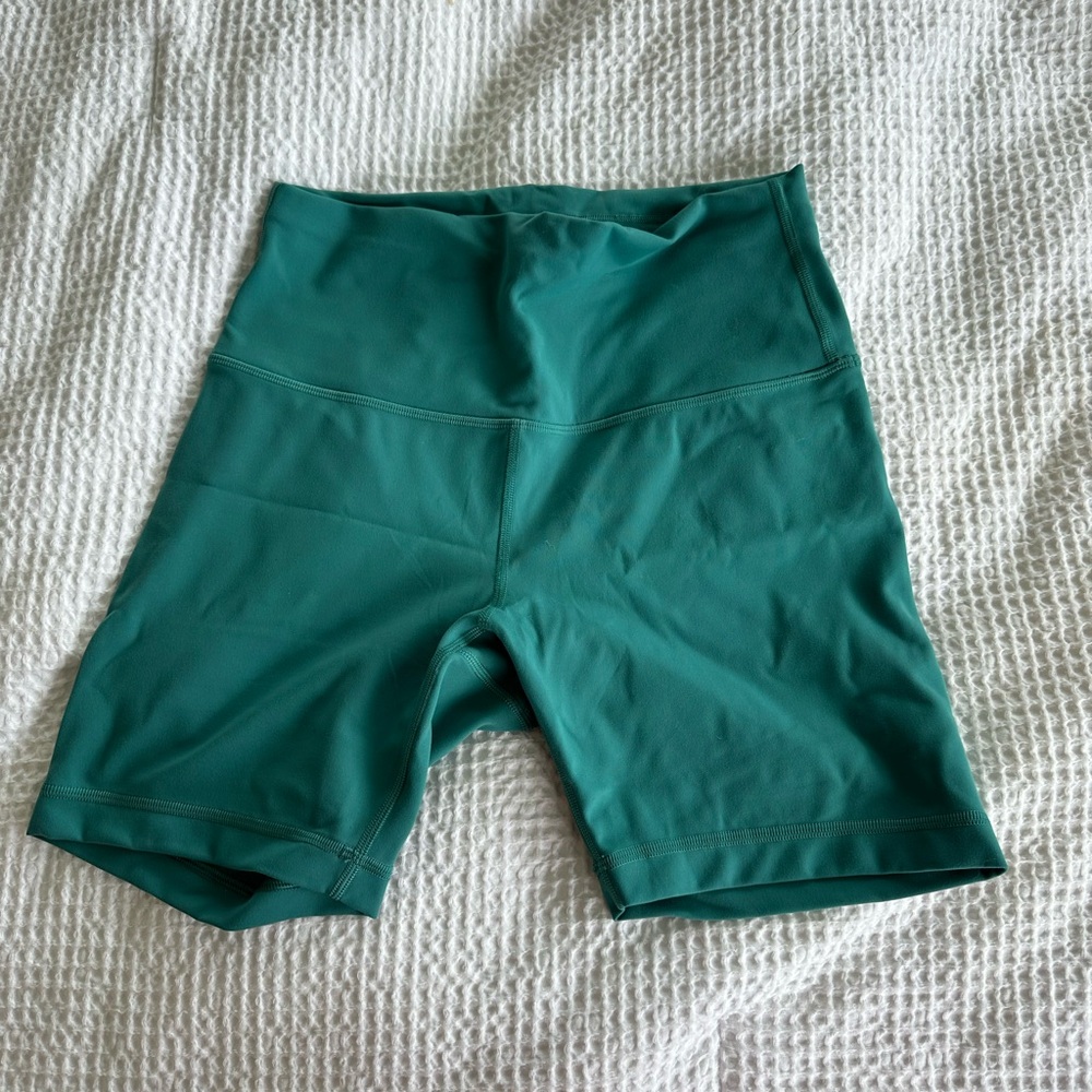 Women's Teal Lululemon Biker Shorts